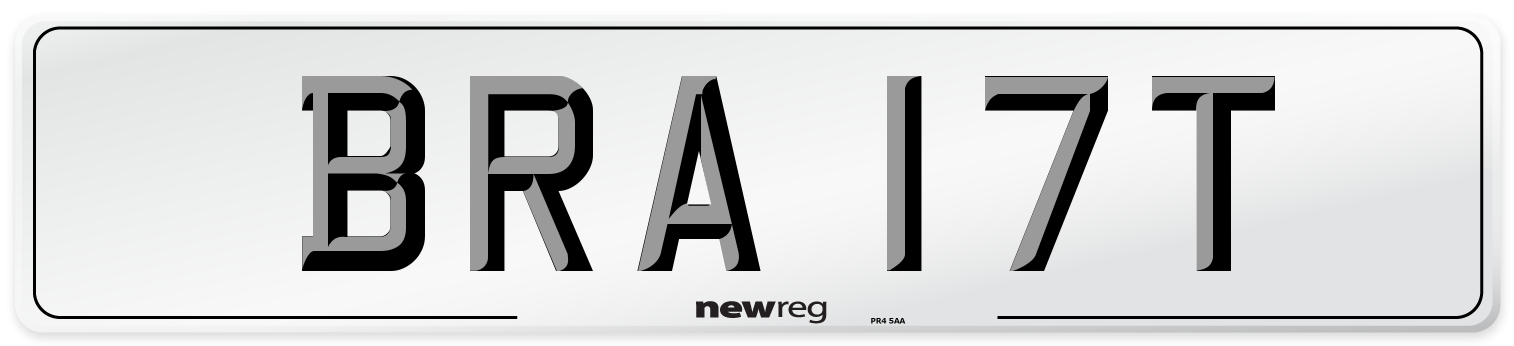BRA 17T Number Plate from New Reg